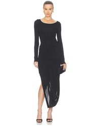 Helmut Lang - Drape Long Sleeve Dress - Lyst