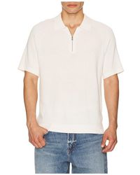 Theory - Short Sleeve Zip Polo - Lyst