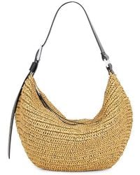 AllSaints - SAC À BANDOULIÈRE EN PAILLE LUNA en Neutral. - Lyst