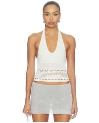 Tularosa - Sellia Pointelle Halter Top - Lyst