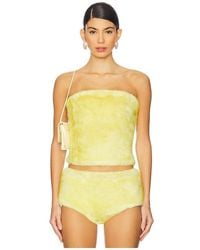 CULTNAKED - Power Faux Fur Bandeau Top - Lyst