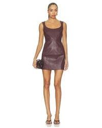 Misha - Stretch Leather Mini Dress - Lyst