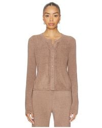 Barefoot Dreams - Cozychic Ultra Lite Pointelle Rib Ruffle Front Cardigan - Lyst