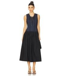 Ulla Johnson - Vestido Midi Denia En Color Azul Marino Talla (También En 10, 12, 2, 4, 6, 8) - Lyst
