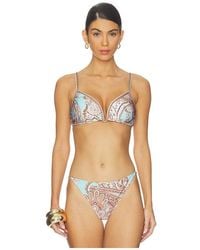 L'Agence - 'Agence Alisha Over The Shoulder Bikini Top - Lyst