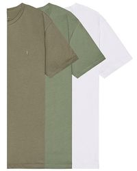 AllSaints - Brace Crew Shirt 3 Pack - Lyst