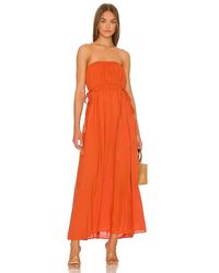 House of Harlow 1960 Cotton X Revolve Kimora Maxi Dress in Rust Orange Womens Clothing Dresses Casual and summer maxi dresses 