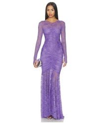 Norma Kamali - Long Sleeve V Neck Fishtail Gown - Lyst