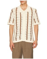 Central Park West - Novelty Stitch Button Down Shirt - Lyst