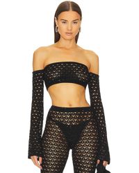 Michael Costello - X Revolve Neola Off Shoulder Sequined Top - Lyst