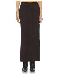St. Agni - Suede Column Skirt - Lyst