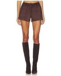 SNDY'S - Woods Faux Suede Short - Lyst