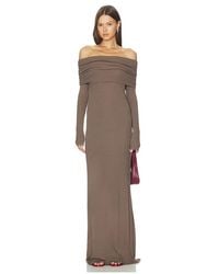 Enza Costa - Silk Rib Off Shoulder Fluid Dress - Lyst