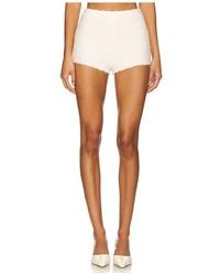 MAJORELLE - Soft Boucle Knit Elastic Waist Shorts - Lyst