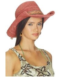 Flora Bella - Skyler Crochet Raffia Cowboy Hat - Lyst