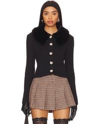 Central Park West - Cardigan Mit Webpelz-Kragen Delilah - Lyst