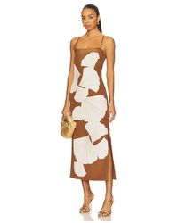 Veronica Beard - Vestido Midi Petra En Color Bronce Talla (También En 14, 2, 4, 6, 8) - Lyst