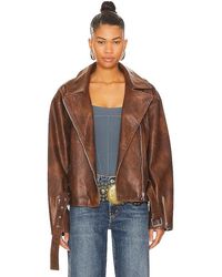 superdown - Lana Faux Leather Jacket - Lyst