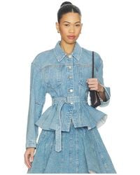 AKNVAS - Alex Peplum Denim Jacket en Blue - Lyst
