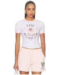 CASABLANCA - Longline Ringer Tee - Lyst