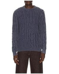 Schott Nyc - Stonewashed Patchwork Cotton Sweater - Lyst