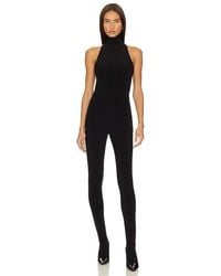 Norma Kamali - X Revolve Halter Turtle Catsuit With Footsie - Lyst
