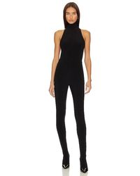 Norma Kamali - X Revolve Halter Turtle Catsuit With Footsie - Lyst