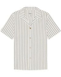 Rhythm - Seersucker Stripe Short Sleeve Shirt - Lyst