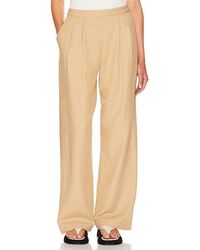 Enza Costa - Twill Pleated Pant - Lyst