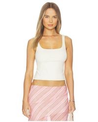 LNA - Top Sin Mangas De Punto De Jersey Con Spandex Lynne En Color Ivory Talla (También En M, S, Xl, Xs) - Lyst