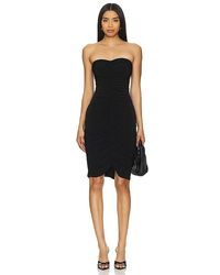 Norma Kamali - Strapless Shirred Front Dress To Knee - Lyst