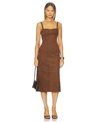 Karina Grimaldi - Olivia Suede Midi Dress - Lyst