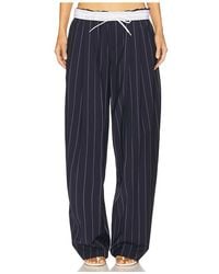 Alexander Wang - Pantalón Con Cinturilla Bajada En Color Azul Marino Talla (También En Xs) - Lyst