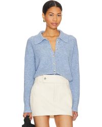 Central Park West - Mia Button Up Shirt Sweater - Lyst