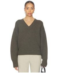 Rohe - Jersey De Cuello En V Compacto Y Escultural En Color Verde Oliva Talla (También En 34, 36, 38) - Lyst