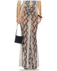 LAPOINTE - Mesh Ruched Maxi Skirt - Lyst