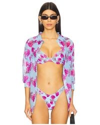 For Love & Lemons - Floral Stems Button Down Top - Lyst