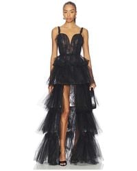 AKNVAS - X Revolve Alfhild Bustier Tiered Gown - Lyst