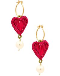 Mercedes Salazar Pendientes earrings - Rojo