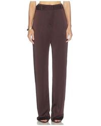LAPOINTE - Lightweight Satin High Waisted Belted Pant - Lyst