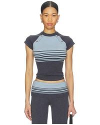 Frankie's Bikinis - Shore Cloud Knit Short Sleeve Top - Lyst