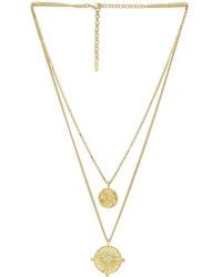 Luv Aj X Revolve The Double Coin Charm Necklace - Metallic