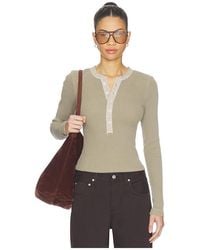 Citizens of Humanity - Drea Waffle Henley Top - Lyst