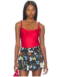 Alice + Olivia - Monique Twist Strap Cowl Neck Tank - Lyst