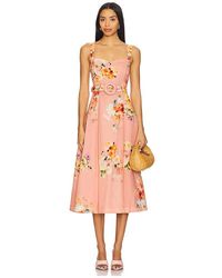 Hemant & Nandita - Vestido Midi Con Cinturón De Hebilla En Color Rose Talla (También En Xl, Xxs) - Lyst