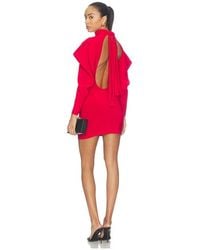 Norma Kamali - Wing Sleeve Open Back Bow Neck Mini Dress - Lyst