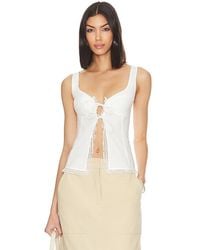 MORE TO COME - Cristal Tie Front Top - Lyst