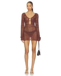 SNDY'S - Shani Crochet Mini Dress - Lyst