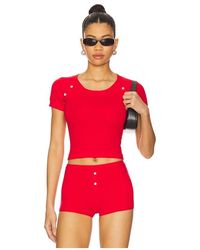 Frankie's Bikinis - Callum Cloud Knit Shirt En Color Rojo Talla En - Lyst
