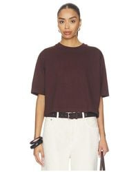 Enza Costa - Short Sleeve Supima Structured Tee - Lyst